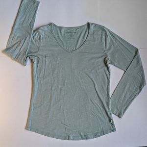 Organic Cotton Long Sleeve Marley Tee long sleeve shirt light Blue slate